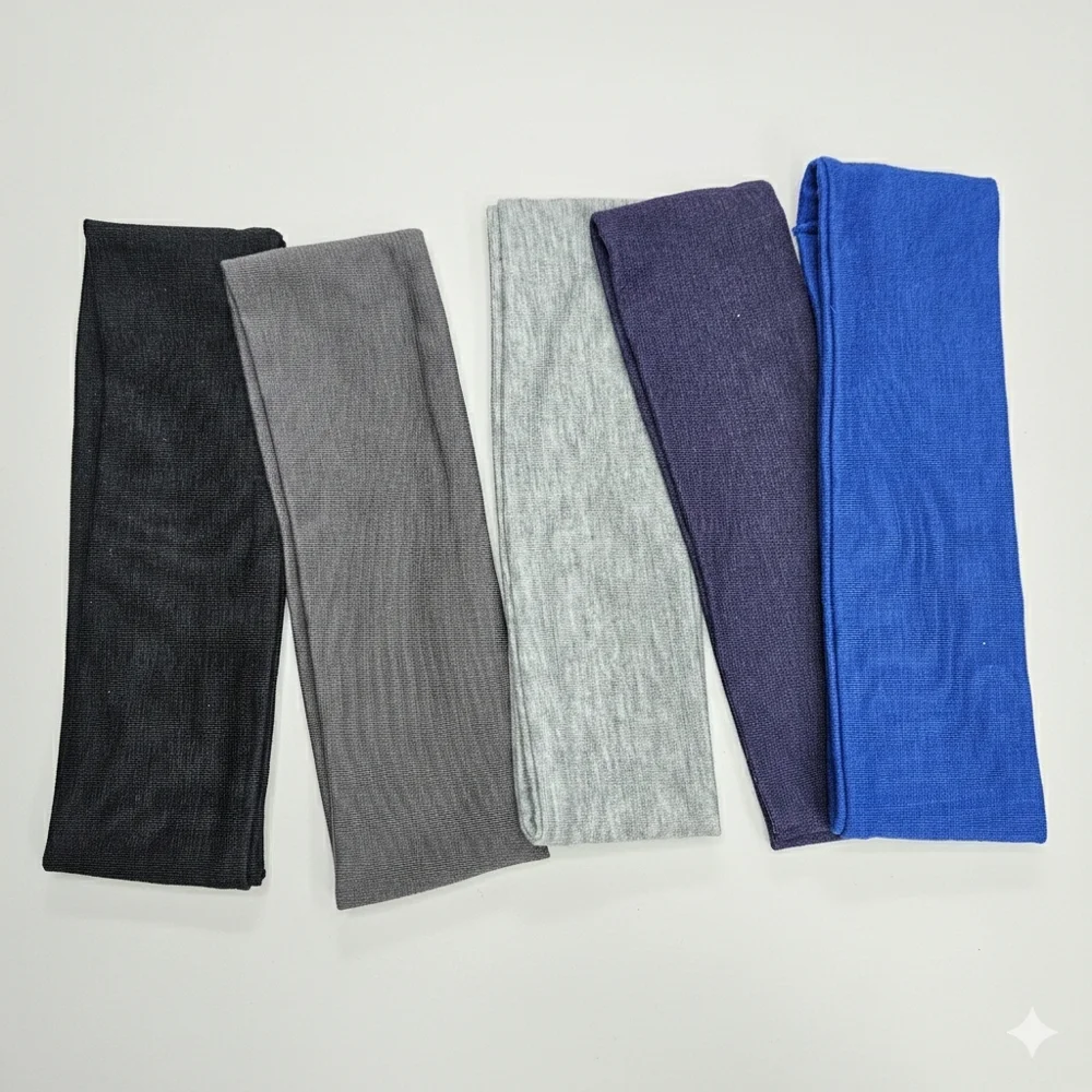 Hair Accessories Bundle NEW 8 Headbands 2 Scrunches 1 Claw Clip Grey Blue Solid